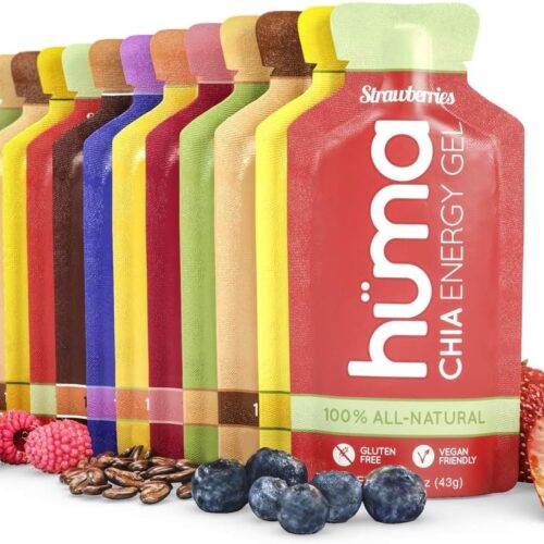 Huma Chia Energy Gel, Variety Pack - Premier Sports Nutrition for Endurance Exercise - (24 Gels, 8 Original Flavors)