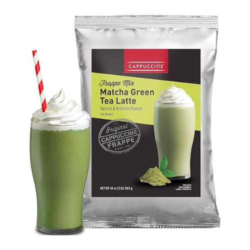 Cappuccine Matcha Green Tea Latte Frappe Mix, 3 Pounds Makes 36 Servings