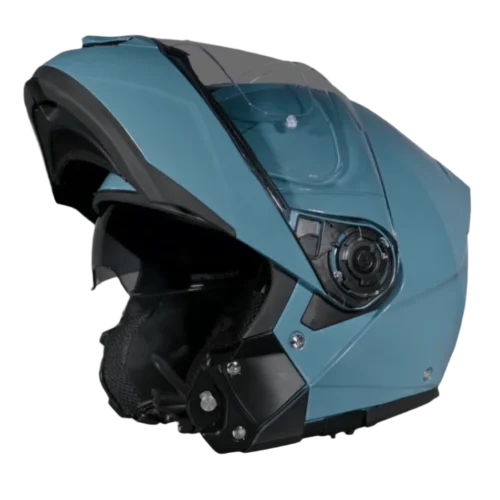 Daytona Glide Modular Motorcycle Helmet - DOT Approved, Bluetooth Ready, Dual Visor, Men/Women/Youth- Shark Blu